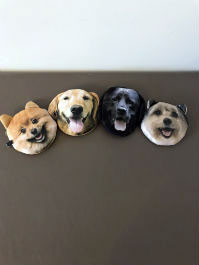 Soft dog coin purses - golden retriever, black lab, pomeranian, or terrier